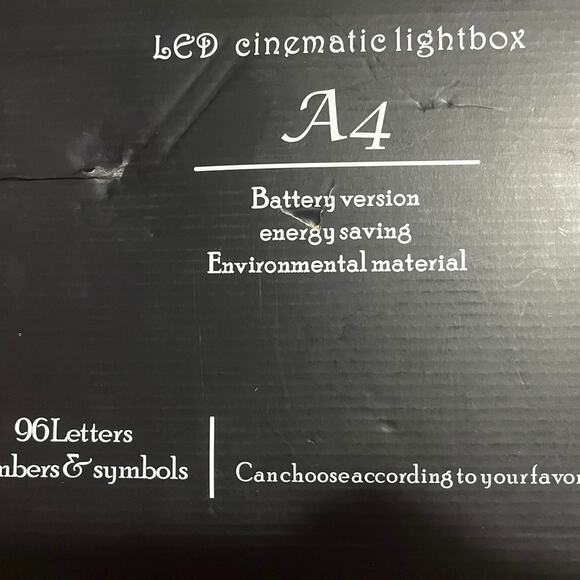 A4 Cinematic LED Light Box Sign with Remote - Picture 4 of 4